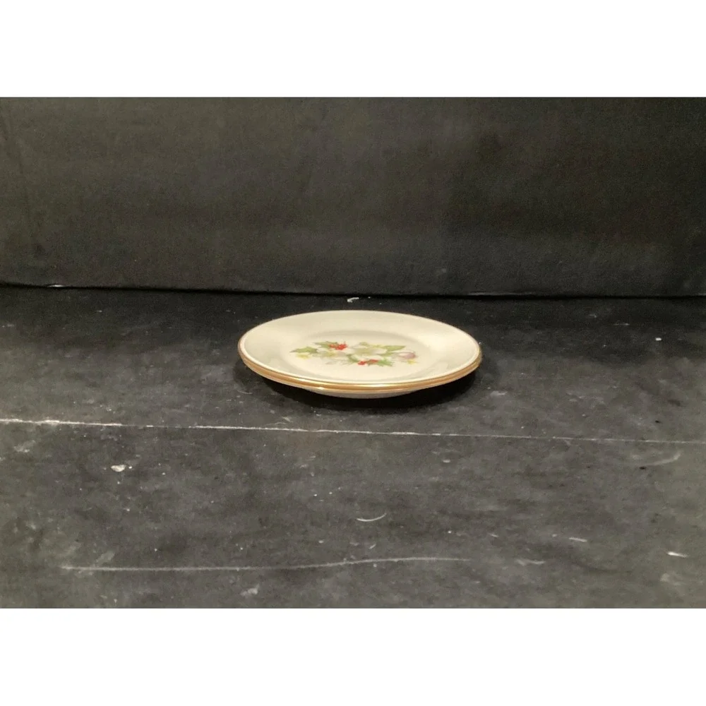 Set Of Two Lenox Holly and Floral Dessert Plates Special Collection